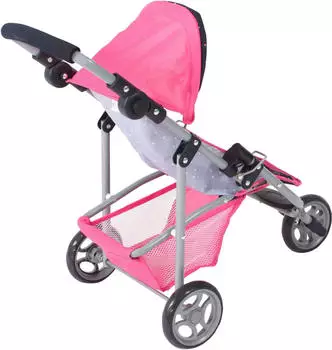Bayer-Chic Jogging-Buggy Lola konfetti pink – Höhenverstellbarer Schiebegriff und verstellbares Verdeck