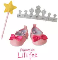 Heless 4301, Heless Set Prinzessin Lillifee 3tlg,, Puppenschuhe Krone Zauberstab