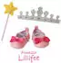 Heless Set Prinzessin Lillifee 3tlg,, Puppenschuhe Krone Zauberstab 30-34 cm