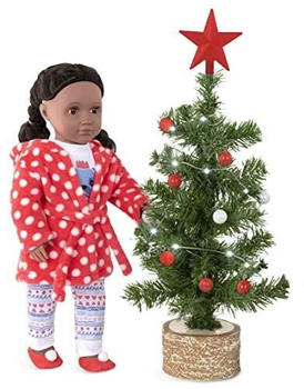 Our Generation Weihnachtsbaum mit funktionierender Lichterkette - Accessoires für 46 cm Puppen