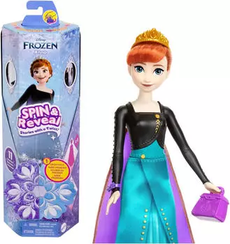 Mattel Disney Frozen Spin & Reveal - Anna – Vielseitiges Zubehör für kreatives Spielen
