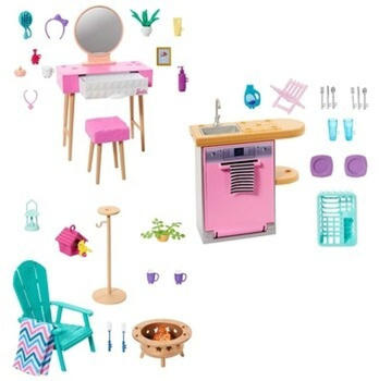 Barbie K&uuml;chenm&ouml;bel und Zubeh&ouml;r (HJV34)