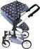 Bayer-Chic Linus Kombi-Puppenwagen sternchen blau