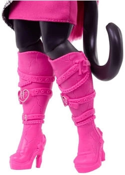 Mattel Monster High Doll With Pet - Catty Noir (HXH76) – Bühnentaugliches Outfit für stilvolle Auftritte