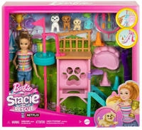 Barbie HRM10-UNIT, Barbie Stacie To The Rescue Puppy Training Park Doll Rosa...