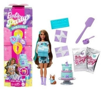 Barbie Party Unboxed Doll With Blue Dress (JFG72)