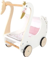 Small Foot 12283, Small Foot - Wooden Doll Pram Swan