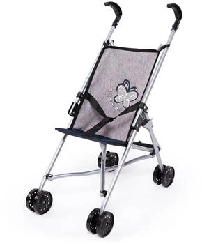 Bayer Design Puppen-Buggy grau mit Schmetterling