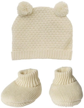 Heless Bio-Strickset, Puppenm&uuml;tze plus Puppenschuhe, 28-35 cm