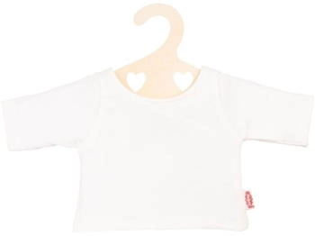 Heless T-Shirt wei&szlig; auf Kleiderb&uuml;gel, Gr. 35-45 cm