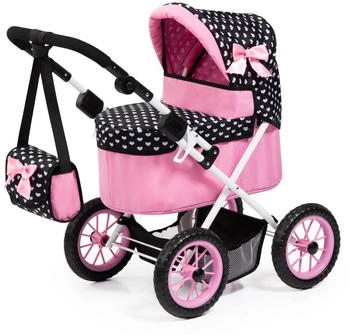 Bayer Design Bayer Puppenwagen Trendy, pink/schwarz, mit Wickeltasche