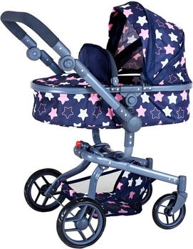 Knorrtoys ® Kombi-Puppenwagen Boonk - star blue pink