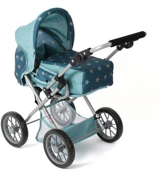 Bayer-Chic CHIC2000 Kombi-Puppenwagen Leni, mit herausnehmbarer Tragetasche, Sternchen türkis