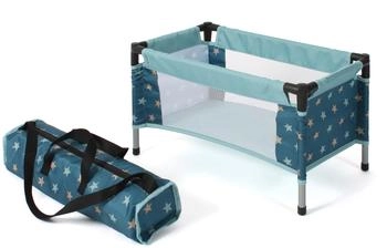 Bayer-Chic CHIC2000 Puppenbett Puppen-Reisebett, türkis, mit Stoff-Tragetasche