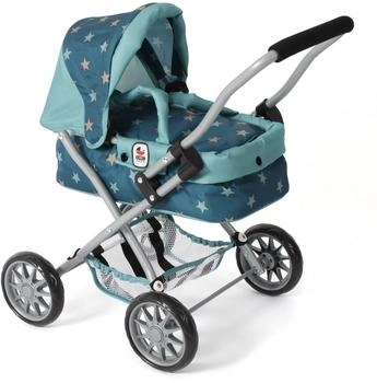 Bayer-Chic CHIC2000 Puppenwagen Smarty, Mini-Kuschelwagen, mit herausnehmbarer Tragetasche, Sternchen t&uuml;rkis