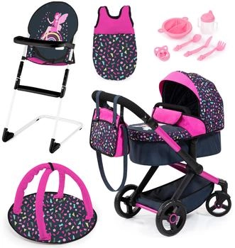 Bayer Kombi-Puppenwagen Xeo Deluxe Set, Fee für kleine Puppeneltern