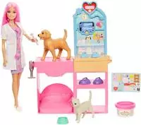 Barbie Anziehpuppe "Haustierklinik Spielset"
