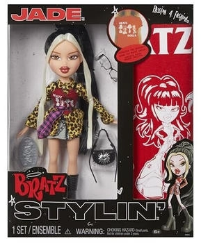 Bratz Stylin' Jade - with Customisable T-Shirt for You Comes with Accessories Cute Toys for Girls