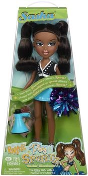 Bratz Play Sportz Sasha Cheerleader With Accessories Red White and Blue