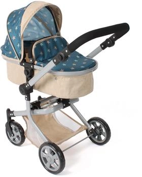 Bayer-Chic CHIC2000 Kombi-Puppenwagen Mika, mit schwenkbaren Vorderr&auml;dern, Sternchen beige