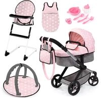 Bayer Kombi-Puppenwagen "Xeo Deluxe, rosa"