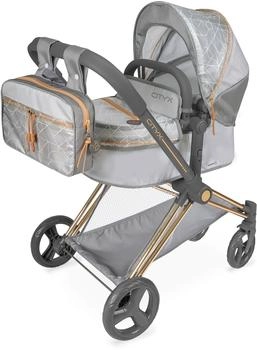 De Cuevas Toys DeCuevas 81777 3-in-1 faltbarer Puppenwagen mit Rucksack CITY X 2024 73 cm
