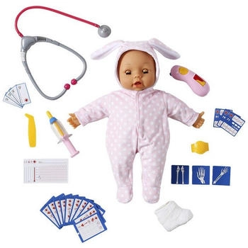Vertbaudet Interaktive Babypuppe mit 11 Funktionen, 38 cm grau von