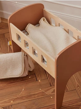 Vertbaudet Puppenbett MINI RETRO Holz FSC karamel/natur von