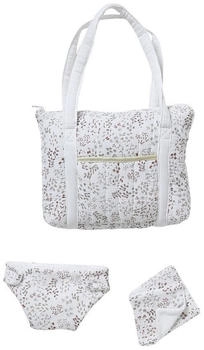 Vertbaudet Puppen Wickeltasche MINI FLORA weiß/rosa geblümt von