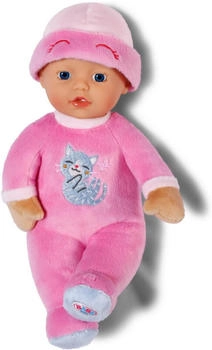 BABY born for babies Sleepy Pink Soft 30cm Pink Fabric with Cat-design Romper and Integrated Rattle for Newborn Babies 837726 Creation