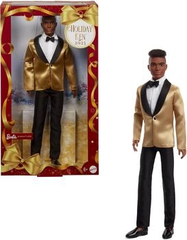 Barbie Signature 2025 Holiday Ken Doll Dark Brown Hair