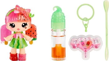 MGA Entertainment YUMMILAND Minipuppe Lip Gloss Doll- Mystery Color Change Poppy Melonberry