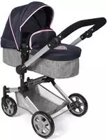 Bayer 591-26, Bayer Chic 2000 Passeggino per Bambole 2in1 (591-26) Grau/Blau