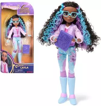 Spin Master Unicorn Academy Layla 24 cm mit echtem Haar abnehmbarer Kleidung und Accessoires