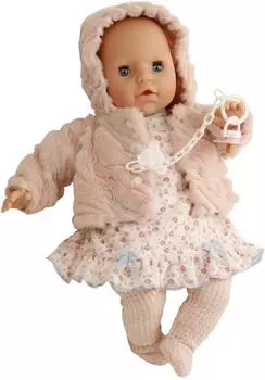 Schildkröt Puppen Schnullerbaby Amy, blaue Schlafaugen, rosa Jacke