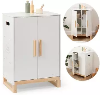 Ella & Piet Großer Puppenschrank Dressy aus Holz (Weiß-Schlamm)