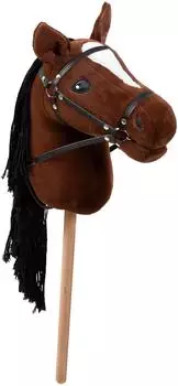 Ella & Piet Großes Hobby Horse Steckenpferd DONNA mit Tasche (Braun)