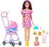 Barbie Skipper Babysitter Spielset mit brünetter Puppe blonde Babypuppe und Zubehörteile (JJB42)
