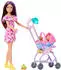 Barbie Skipper Babysitter Spielset mit brünetter Puppe blonde Babypuppe und Zubehörteile (JJB42)