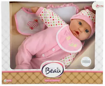 TOI-TOYS Babypuppe mit Flasche und L&auml;tzchen, 40cm