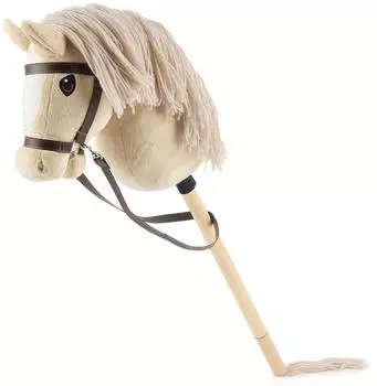 Bieco Hobby Horse Steckenpferd Beige mit Trense (74000227)
