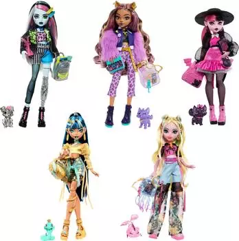 Monster High Frankie Stein Day Out Puppe mit Gelenken, 25cm (MTHKY73)