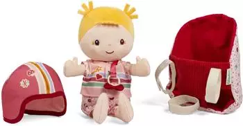 Lilliputiens Lena Stoffpuppe und Fahrradsitz