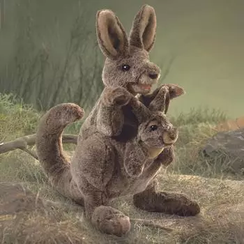 Folkmanis Handpuppe K&auml;nguruh mit Baby (3178)