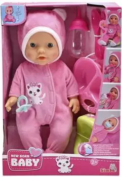 Simba New Born Baby Kitty Onesie Babypuppe ca. 30 cm