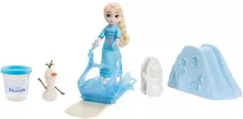 Mattel Disney Die Eiskönigin Puppe Junge Elsa im Nachthemd 14cm mit Knete (JJP87)