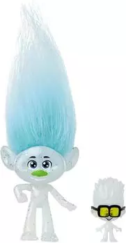Mattel Trolls Guy Diamond Puppe mit Pl&uuml;schhaar, 5 Gelenke (HNF09)