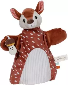 NICI Schmusetuch Handpuppe Rehkitz 2in1, 26x25cm (61855)