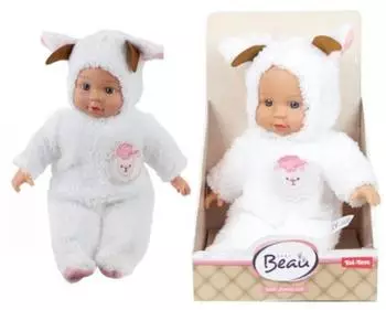 TOI-TOYS BEAU Babypuppe im Schaf-Anzug, 30cm (02025B)