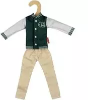 Time2Shine Collegejacke mit Stoffhose f&uuml;r Modepuppen der Gr&ouml;&szlig;e 29 cm